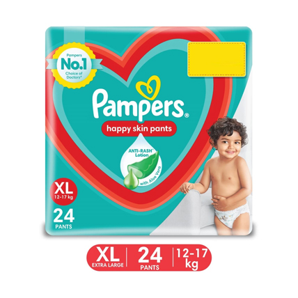 Pampers Baby Diapers Pants Happy Skin Extra Large 12 To 17 Kg